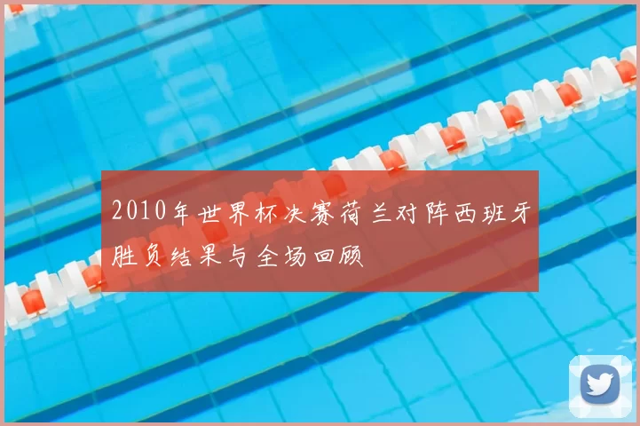 2010年世界杯决赛荷兰对阵西班牙胜负结果与全场回顾